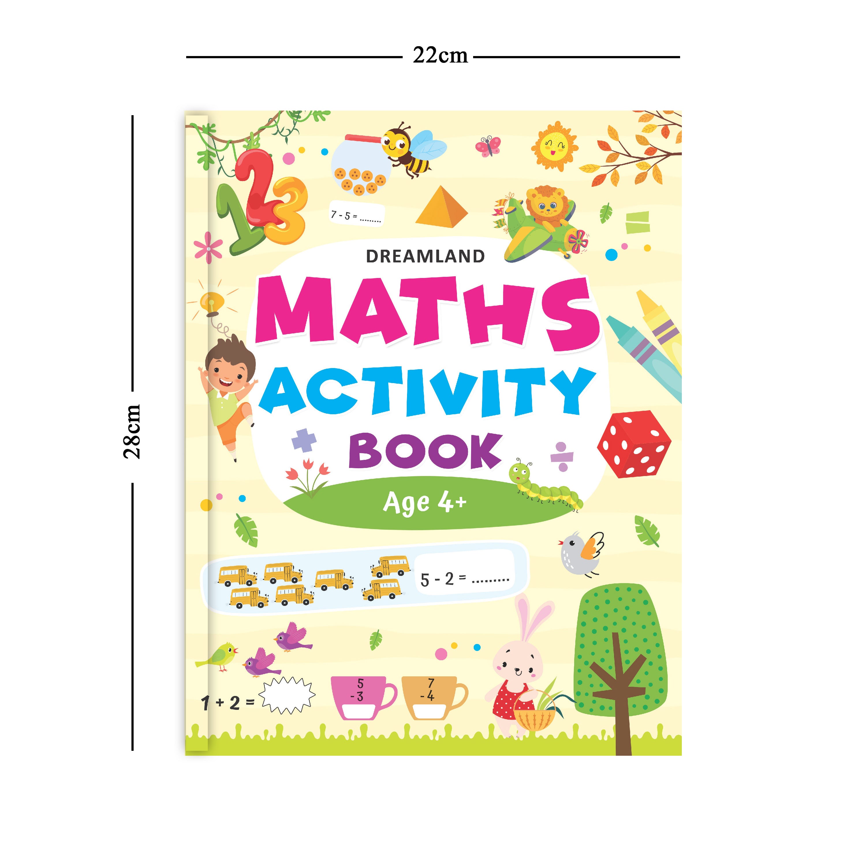 Dreamland Publications Maths Activity Book Age 4+ : Children's Interactive & Activity Book - Distacart