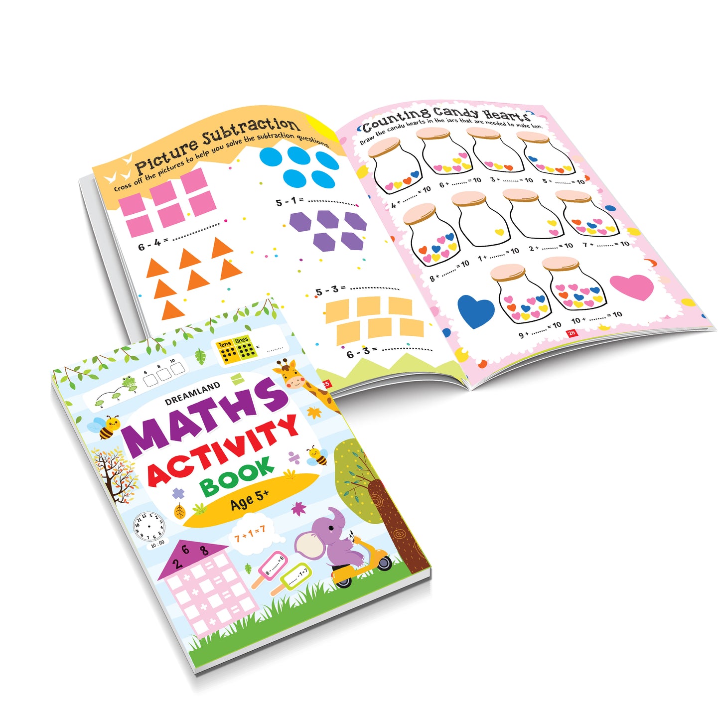 Dreamland Publications Maths Activity Book Age 5+ : Children's Interactive & Activity Book - Distacart