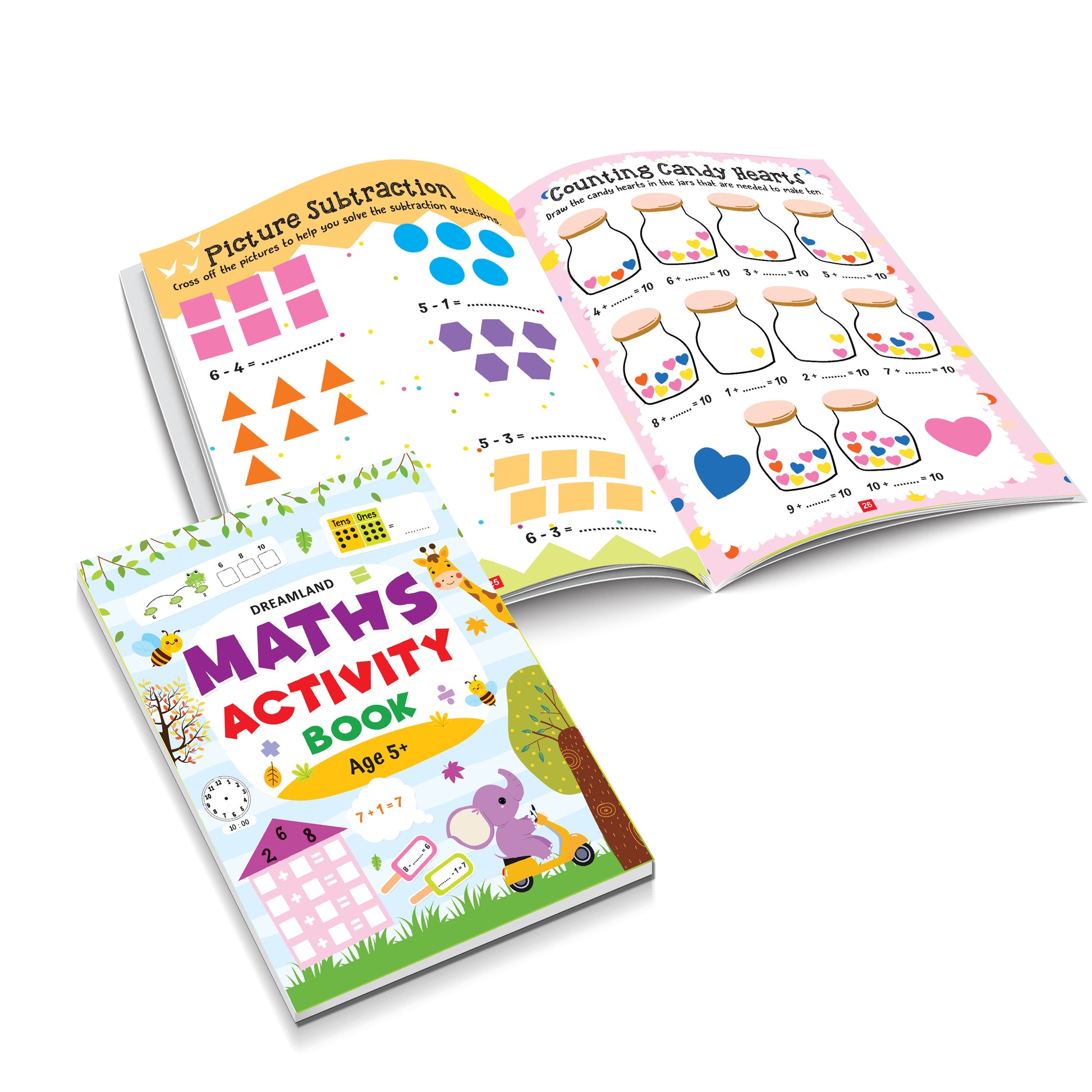 Dreamland Publications Maths Activity Book Age 5+ : Children's Interactive & Activity Book - Distacart