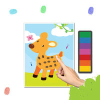 Thumbnail for Dreamland Publications Fingerprint Art Activity Book for Children - Jungle with Thumbprint Gadget - Distacart