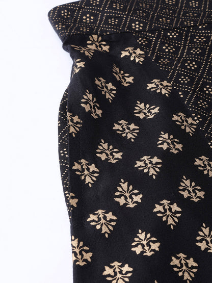 Juniper Women Black Rayon Printed Flared Palazzo - Distacart
