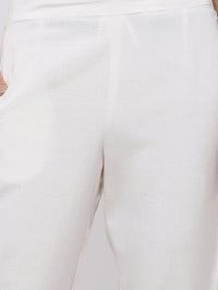 Thumbnail for Juniper Women White Rayon Flex Solid Slim Fit Pant/Slim Pant - Distacart