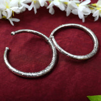 Thumbnail for Mominos Fashion Kamal Johar Oxidised Silver Pressing Style Anklets