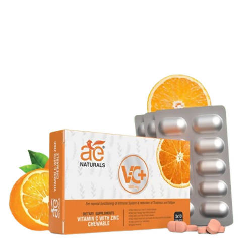 Ae Naturals VC+ Vitamin C Chewable Tablets With Zinc