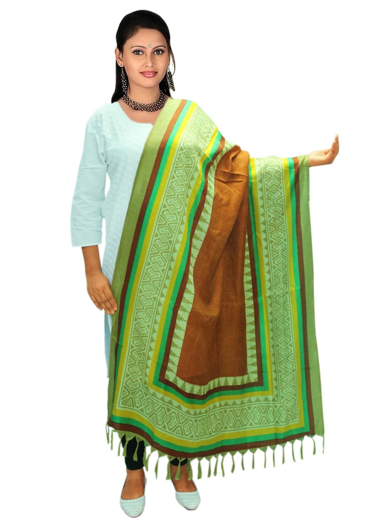 Vamika Latest Model Multi-Colour Printed Bhagalpuri Silk Dupatta