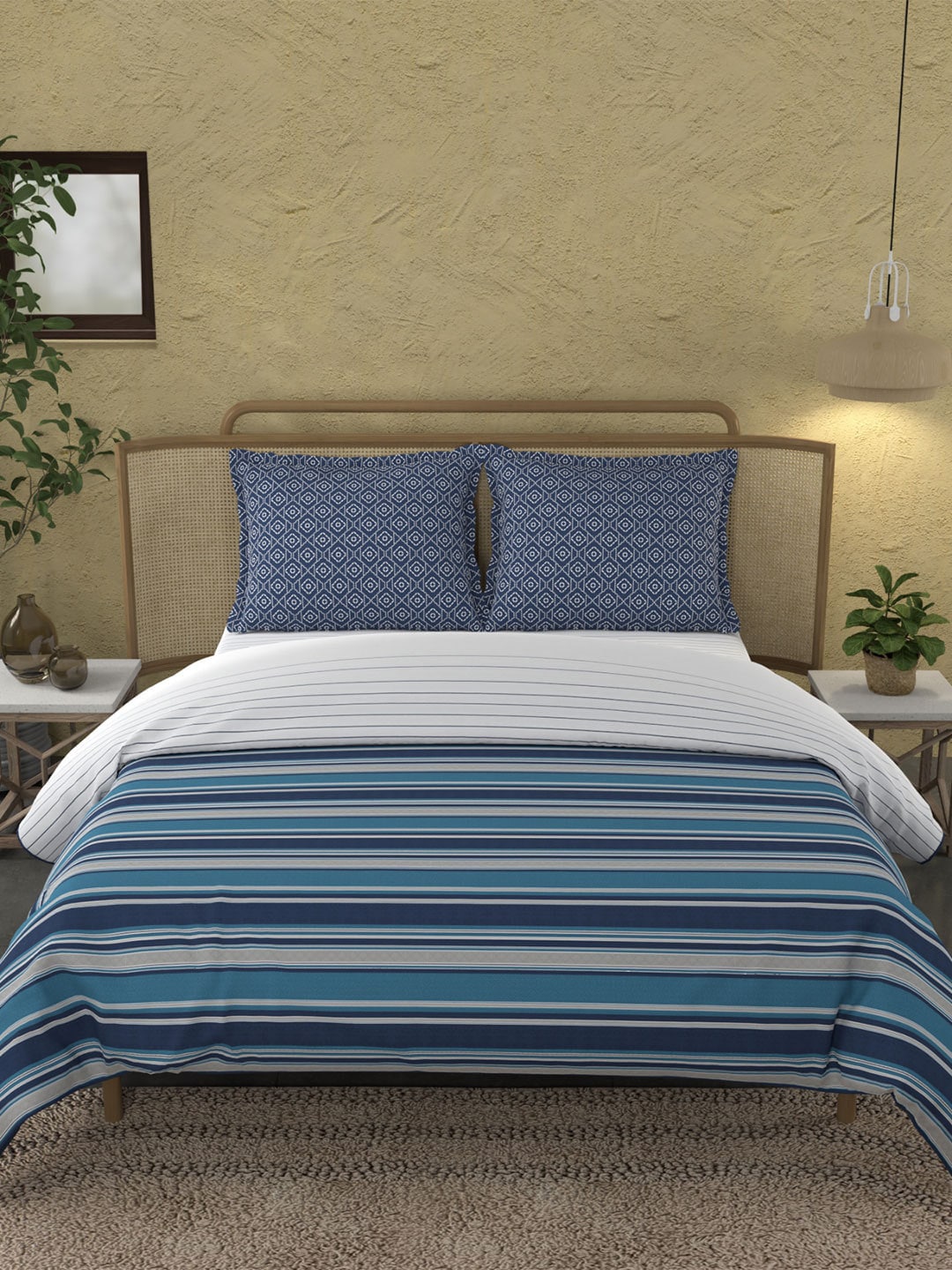 MYTRIDENT Unisex Blue Bedsheets - Distacart