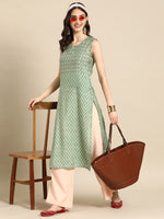 Thumbnail for Sangria Women Ethnic Motifs Printed Thread Work Kurta - Distacart