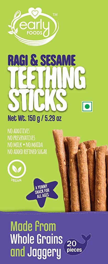 Early Foods Ragi & Sesame Teething Sticks - Distacart