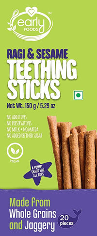 Thumbnail for Early Foods Ragi & Sesame Teething Sticks - Distacart