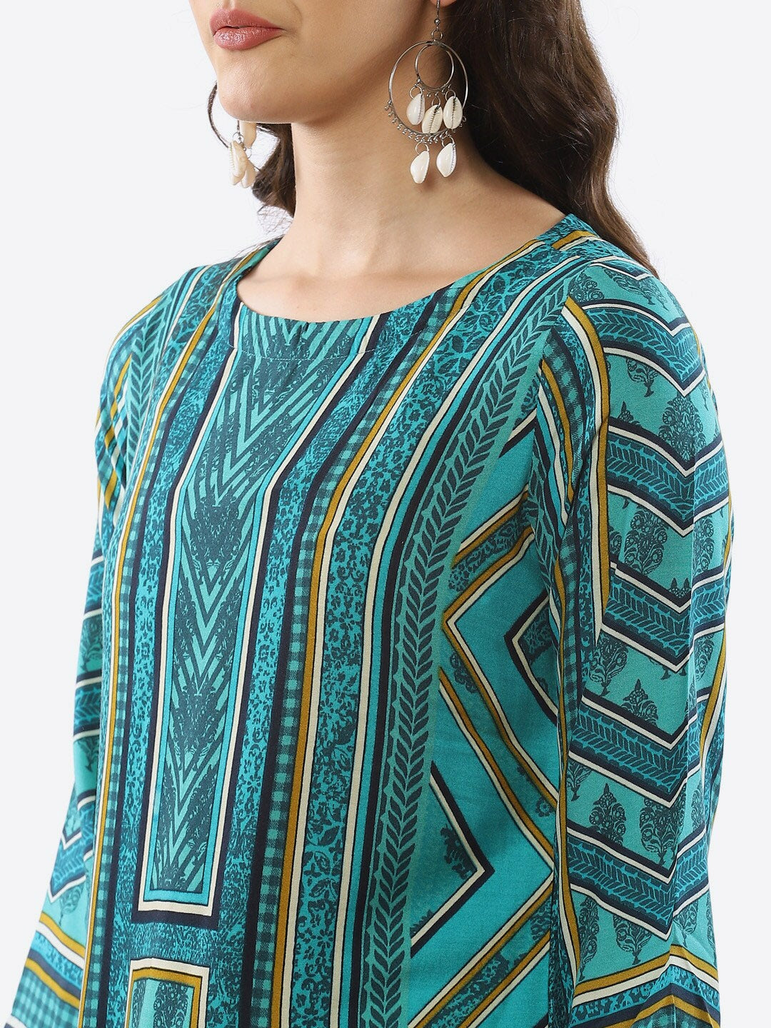 Biba Women Geometric Printed Kurta - Distacart