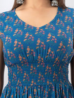 Thumbnail for Kalini Women Blue & Pink Floral Anarkali Kurta - Distacart