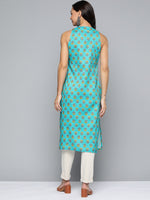Thumbnail for HERE&NOW Ethnic Motifs Printed Straight Kurta - Distacart
