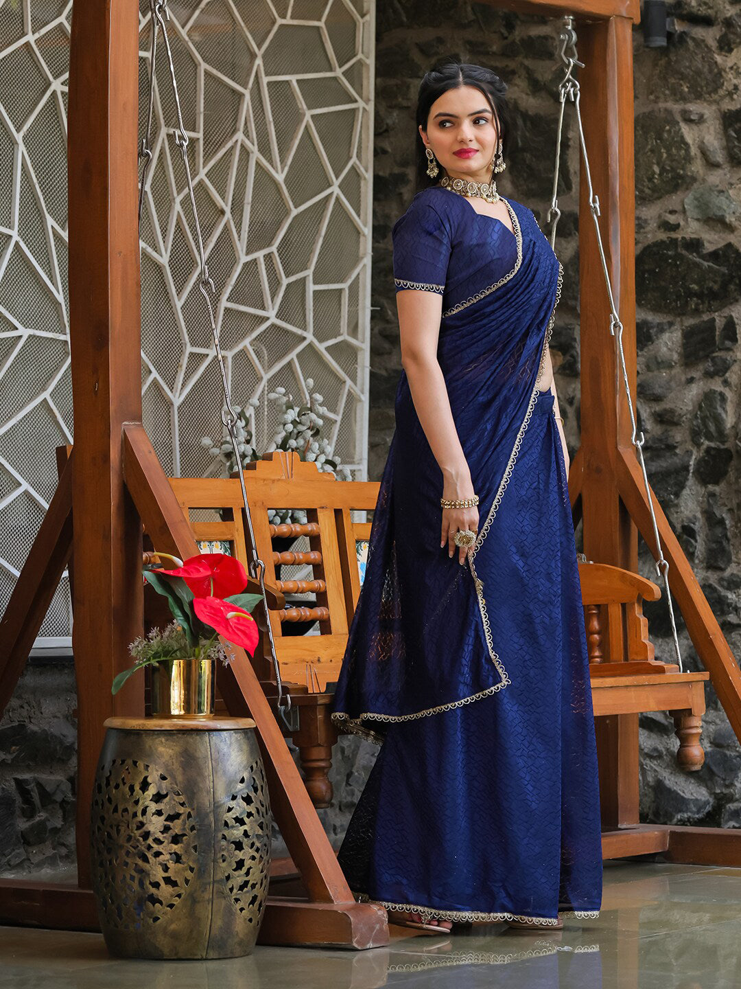 Tikhi Imli Woven Design Ready to Wear Saree - Distacart