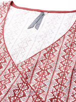 Thumbnail for HERE&NOW Printed Wrap Designed Layered Kurta - Distacart