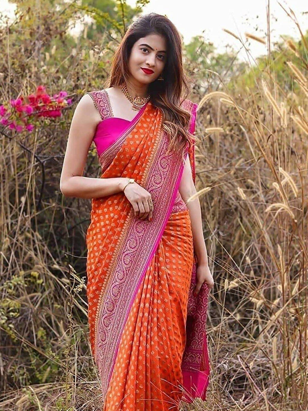 Kalini Ethnic Motif Woven Design Zari Banarasi Saree - Distacart