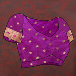 Thumbnail for Lorenvalley Fashion Wine Soft Paithani Silk Woven Design Copper Zari Meenakari Weaving Saree - Distacart