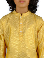Thumbnail for Sethukrishna Boys Gold-Toned & White Printed Kurta with Dhoti Pants - Distacart