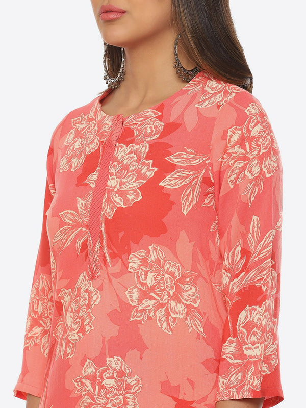 Biba Women Floral Printed Straight Kurta - Distacart