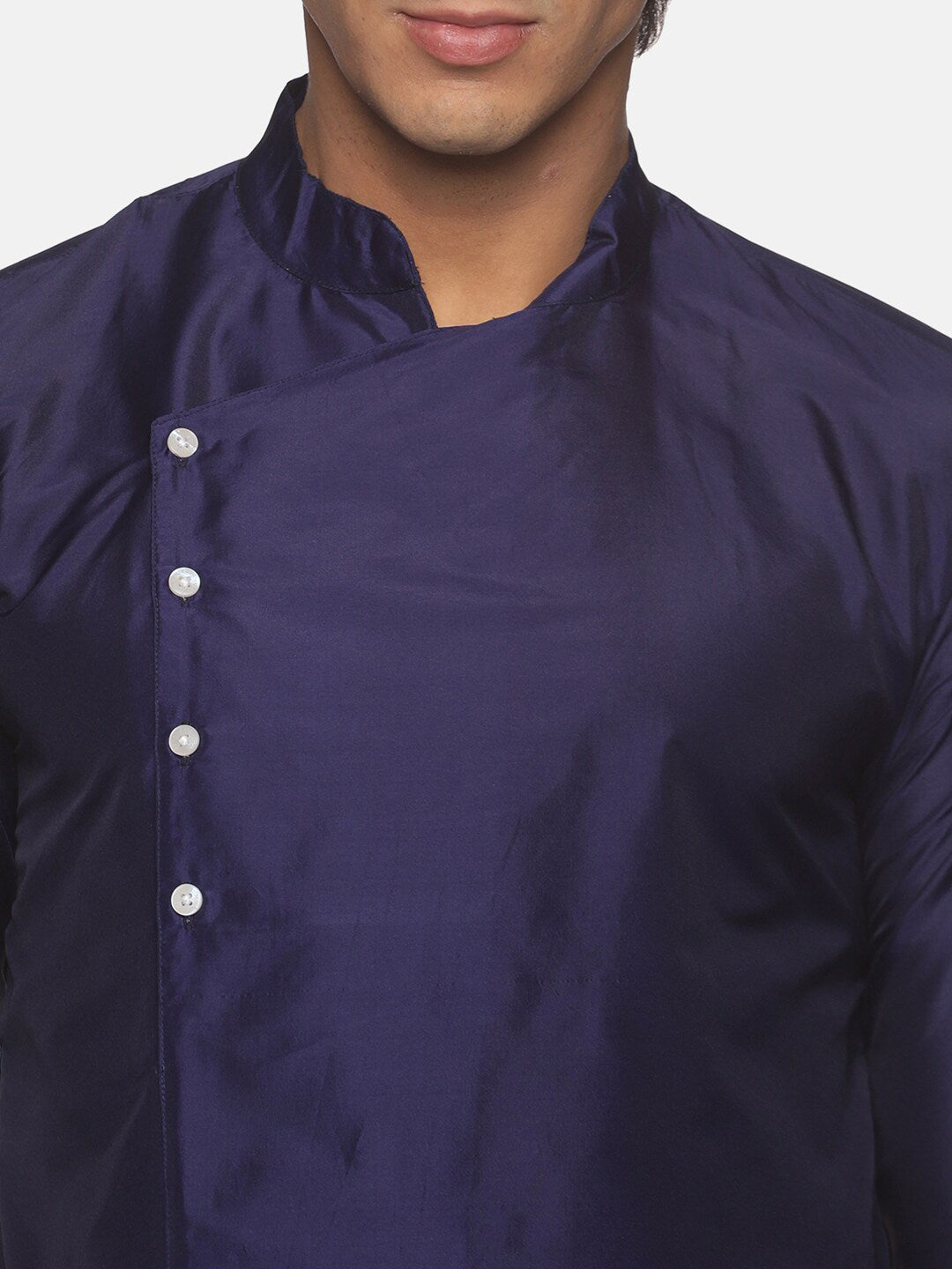 Sethukrishna Mens Navy Blue Kurta with Pyjamas - Distacart