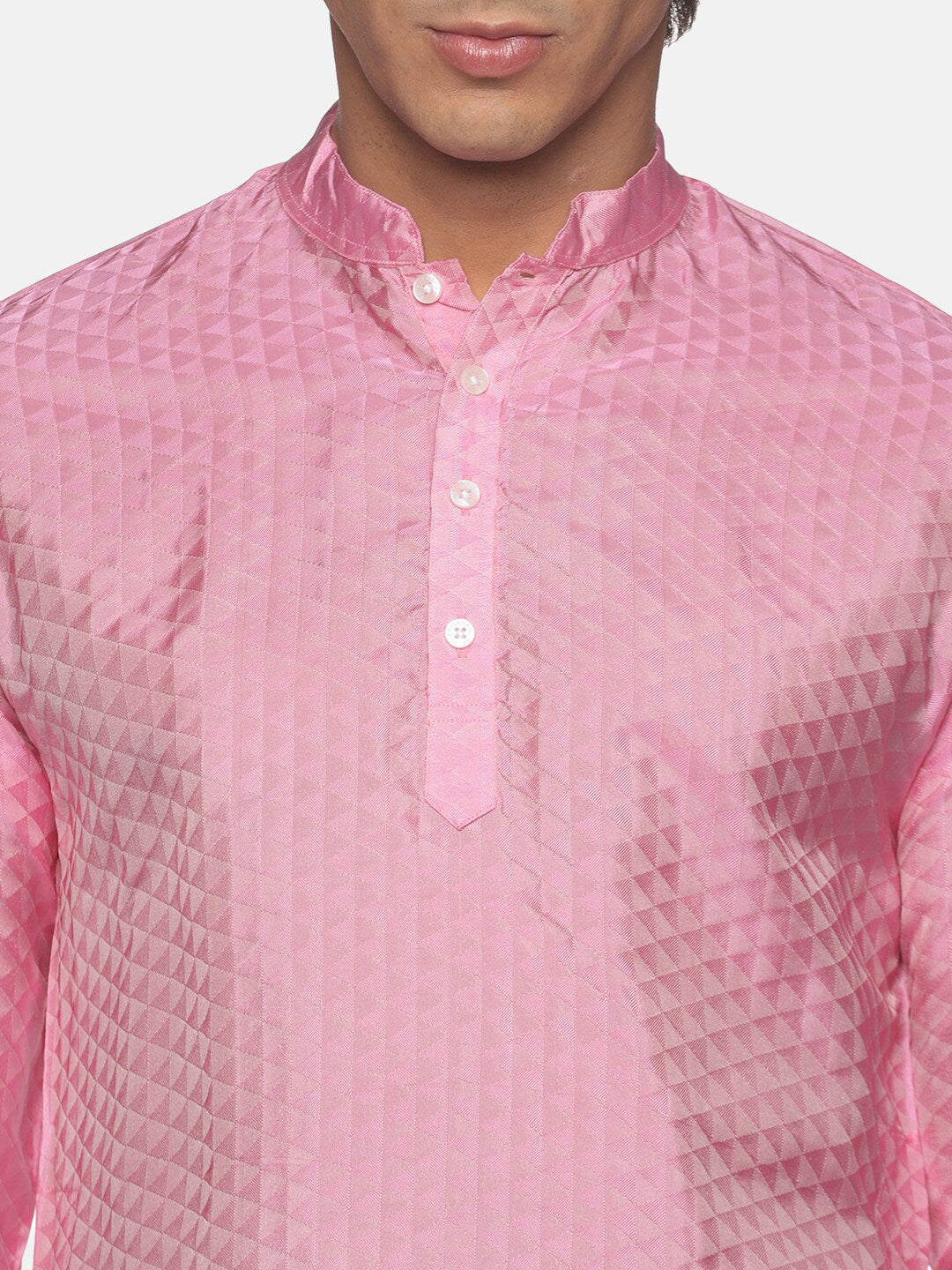 Sethukrishna Men Pink Kurta with Churidar - Distacart