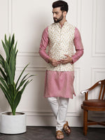 Thumbnail for Sojanya Ethnic Motifs Regular Kurta With Churidar & With Nehru Jacket - Distacart