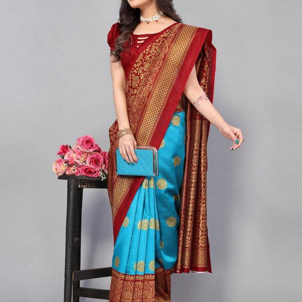 Kalini Ethnic Motifs Printed Art Silk Saree - Distacart