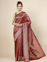Thumbnail for Kalini Ethnic Motifs Woven Design Zari Banarasi Saree - Distacart