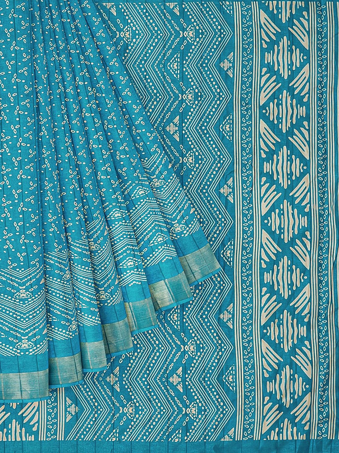 Kalamandir Ethnic Motifs Printed Zari Saree - Distacart