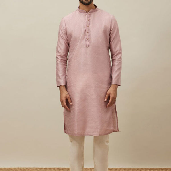Manyavar Ethnic Motif Woven Design Mandarin Collar Kurta With Pyjamas - Distacart