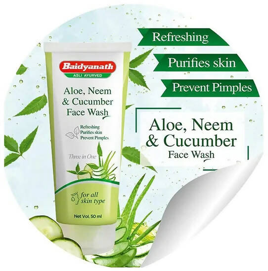 Baidyanath Jhansi Aloe, Neem & Cucumber Face Wash - Distacart