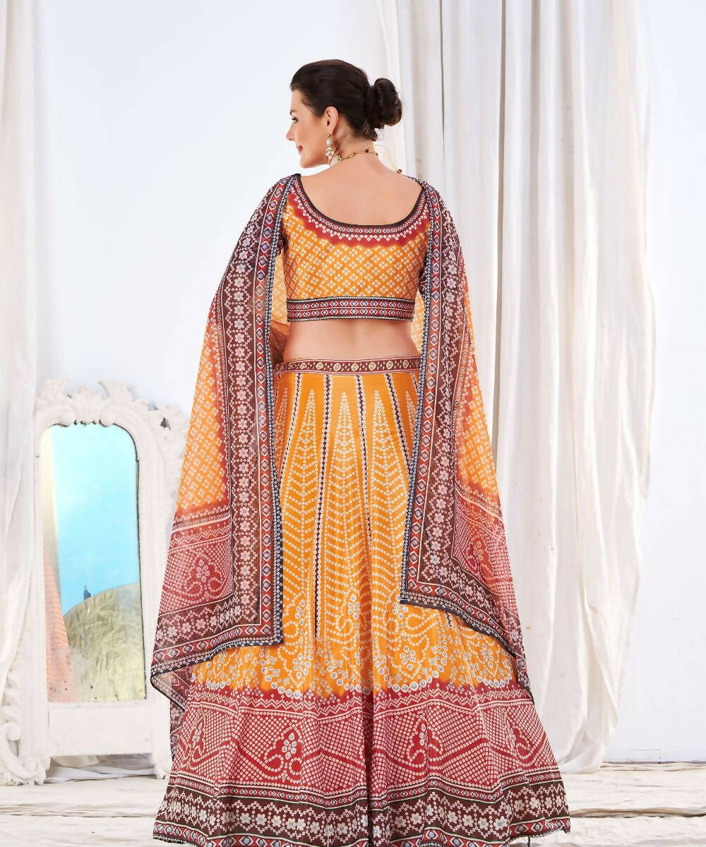 Wedding Designer Yellow Chinon Lehengha Choli - Anbazaar - Distacart