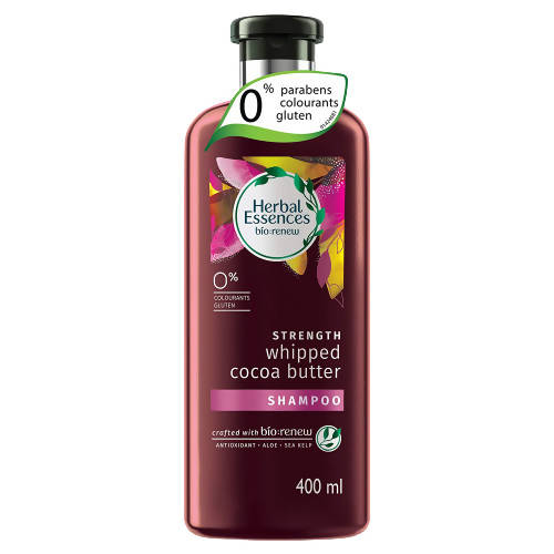 Herbal Essences Strength Whipped Cocoa Butter Shampoo Crafted With Bio: renew Antioxidant, Aloe, Sea kelp: 400 ml