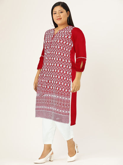 HERE&NOW Embroidered Thread Work Kurta - Distacart