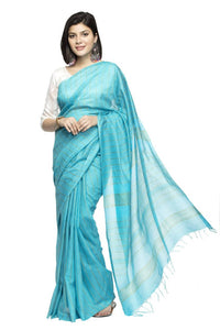 Thumbnail for Mominos Fashion Firozi Color Bhagalpuri Saree