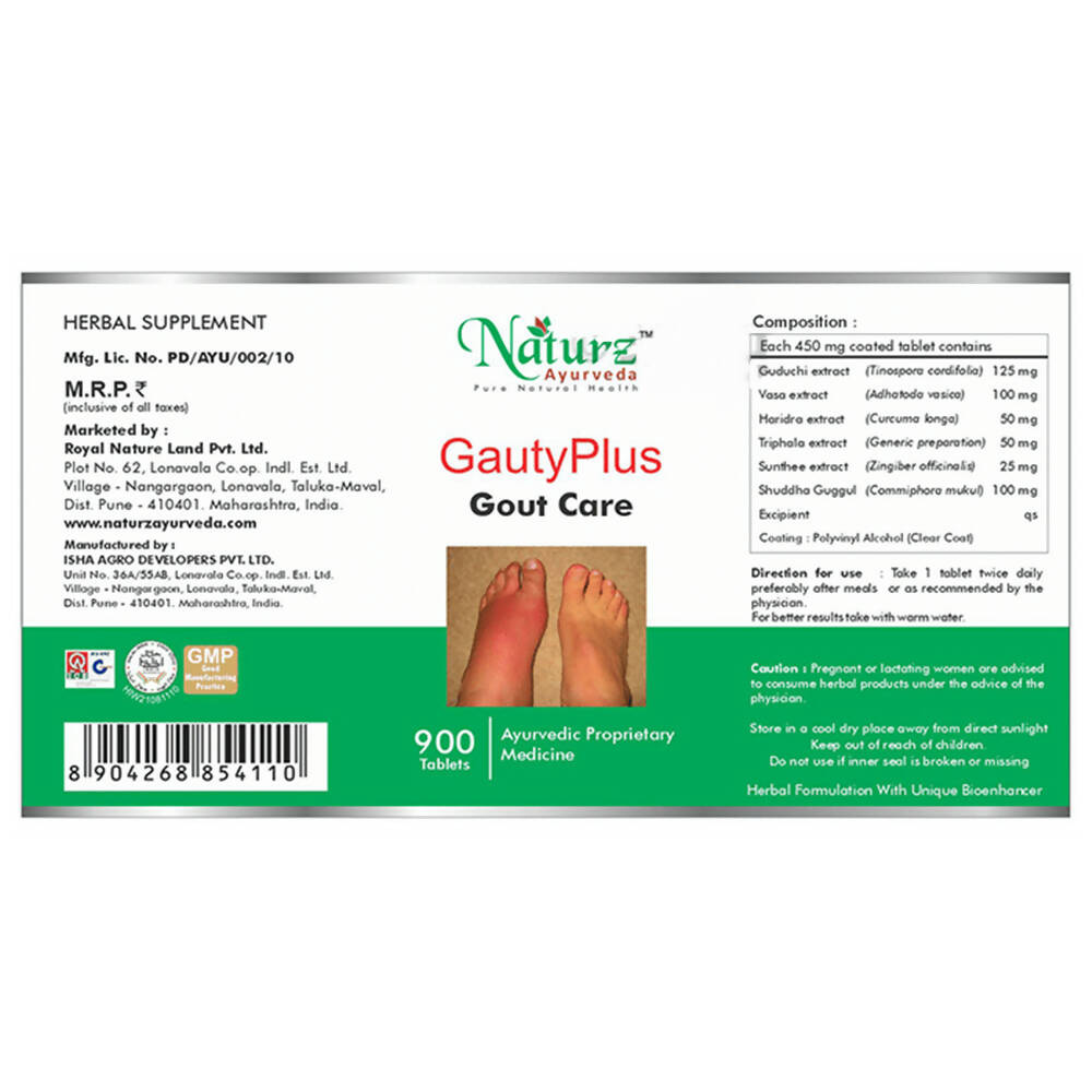 Naturz Ayurveda Gauty Plus Tablets - Distacart