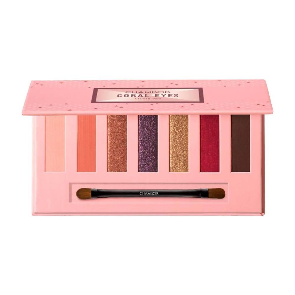 Chambor Studio Pro Eye Shadow Palette Makeup - 003 Coral Eyes - Distacart