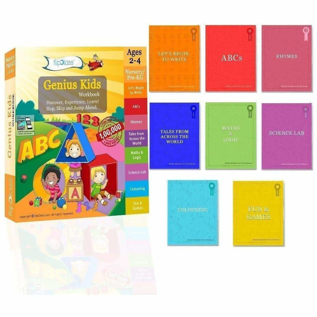 Genius Kids Worksheets for Nursery - Set of 8 Workbooks for Pre-KG