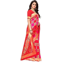 Thumbnail for Vamika Banarasi Jaquard Pink Weaving Saree (Banarasi 30)