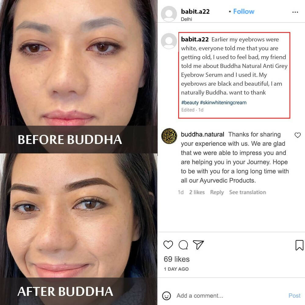 Buddha Natural Grey Eyebrow Serum - Distacart