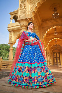 Thumbnail for InfinitySaree Blue Color Lehanga Choli for Women Indian Bridesmaid Lehenga Choli Set - Distacart