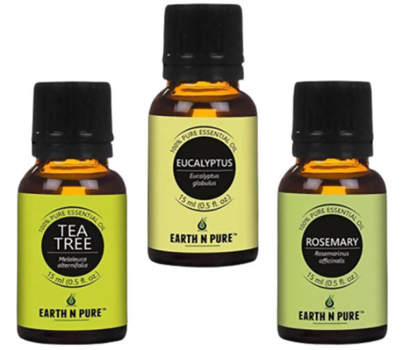 Earth N Pure Essential Oils (Eucalyptus, Rosemary & Tea Tree)