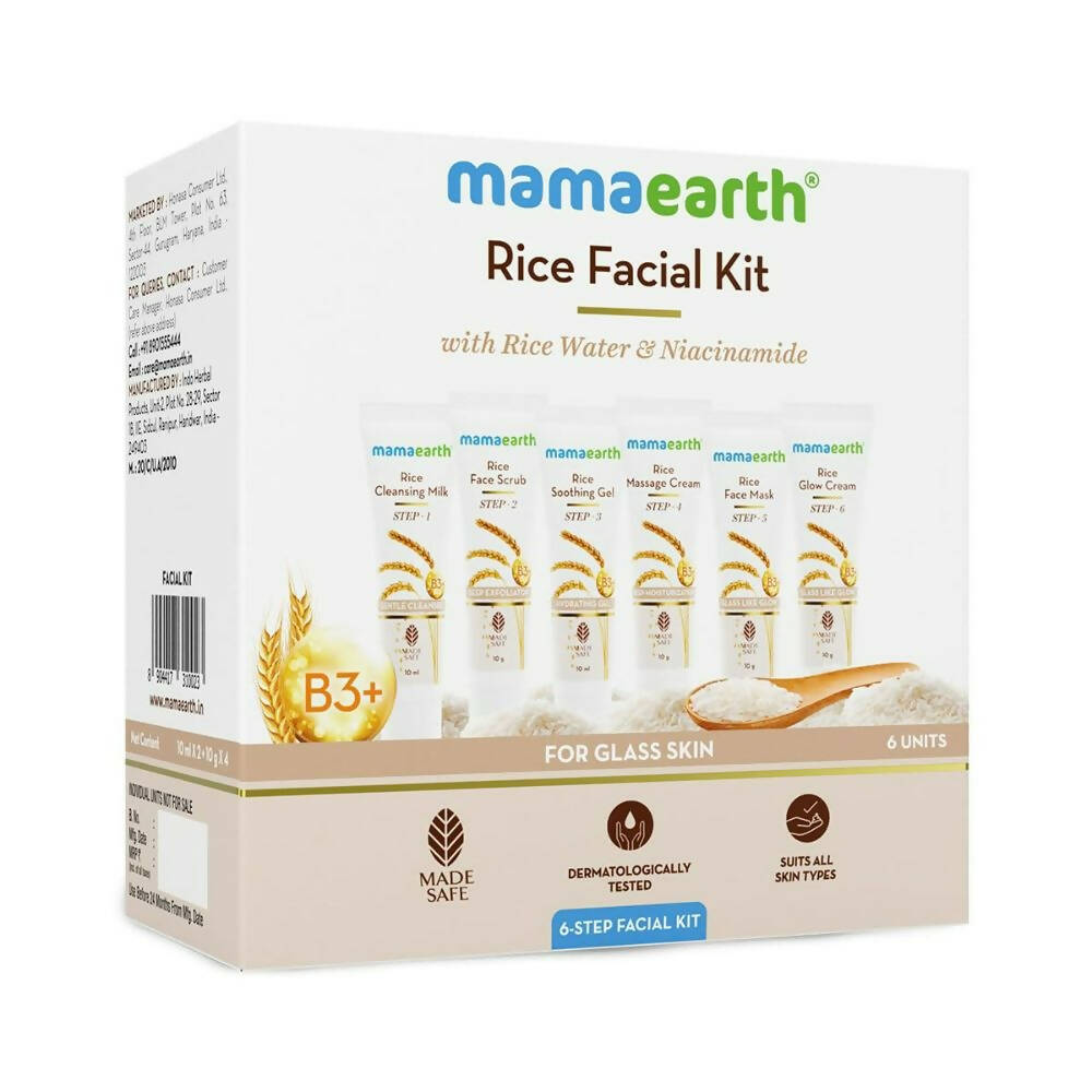 Mamaearth Rice Facial Kit With Rice Water & Niacinamide - Distacart