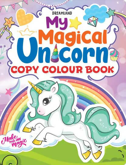 Dreamland My Magical Unicorn Copy Colour Book for Children Age 2 -7 Years - Distacart