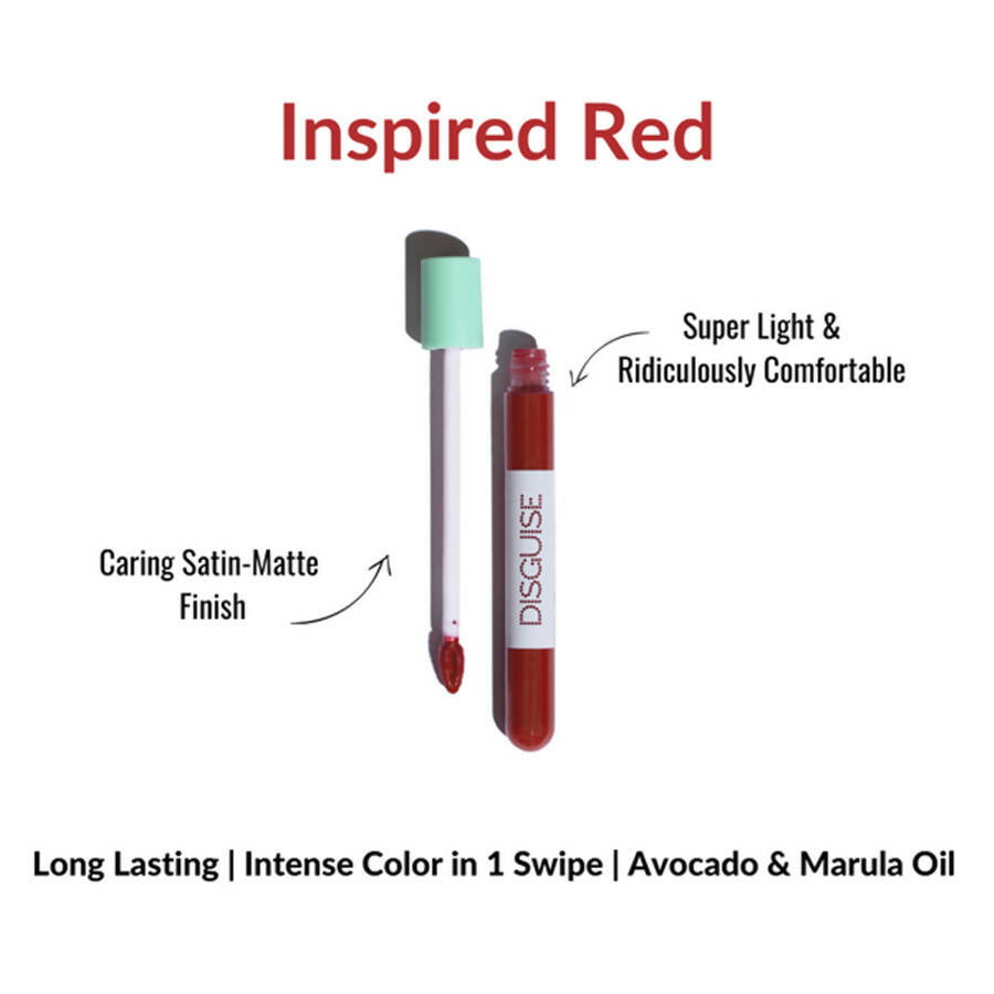 Disguise Feather-Light Matte Liquid Lip Cream - Inspired Red 35 - Distacart