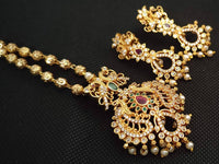 Thumbnail for Multicolor Peacock Pendant Necklace Set - Distacart