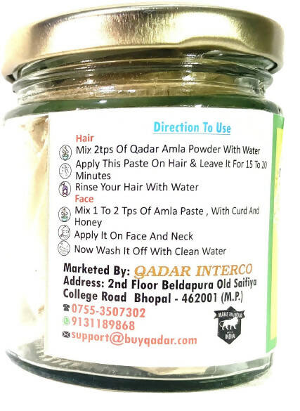 Qadar Pure & Natural Amla Powder - Distacart