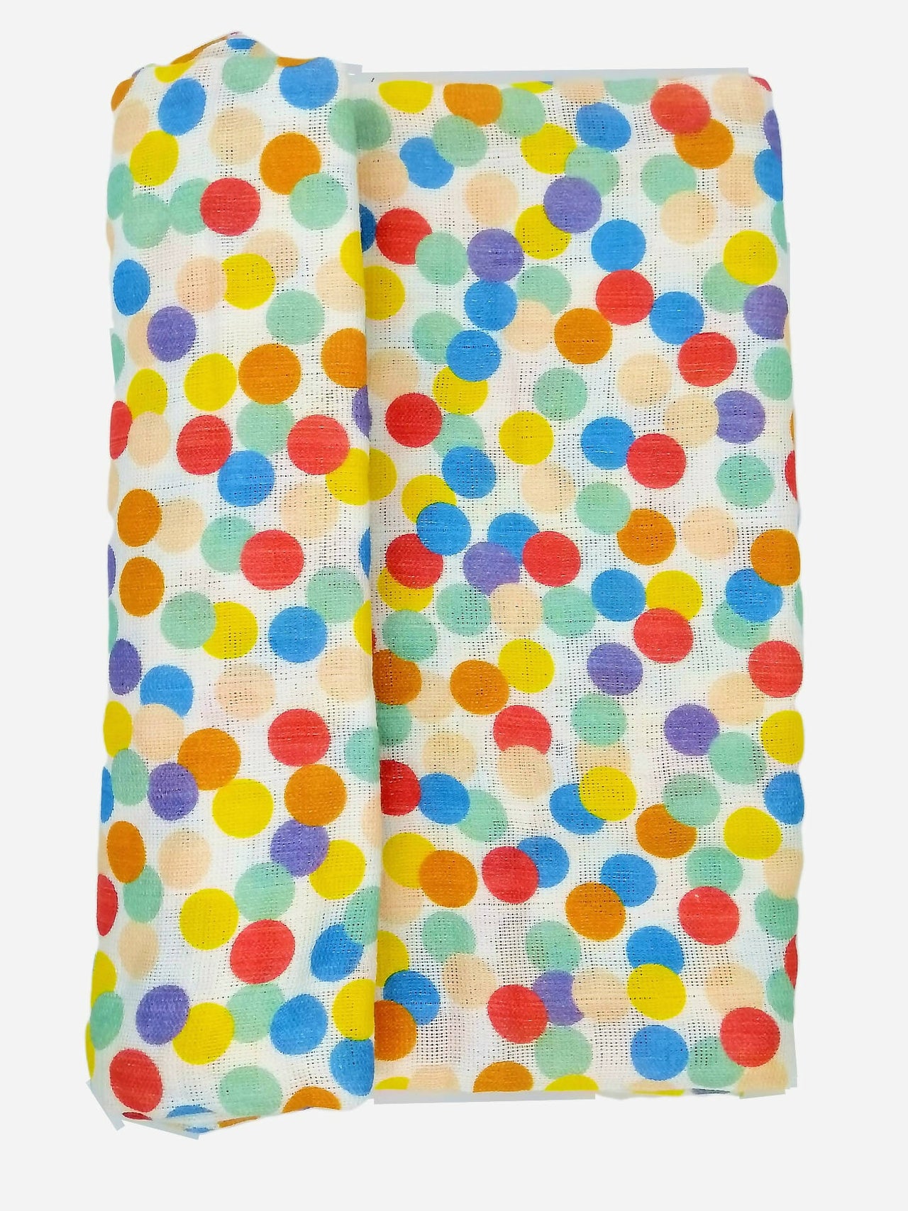 Kindermum Organic Cotton Muslin Swaddle Blanket 110 Cm X 110 Cm - Set Of 2 - Colorful Polka And Bear - Distacart
