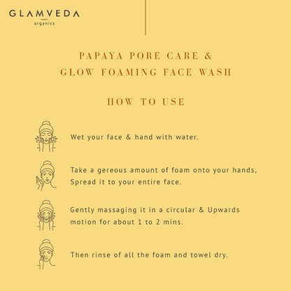 Glamveda Papaya Pore Care & Glow Face Wash
