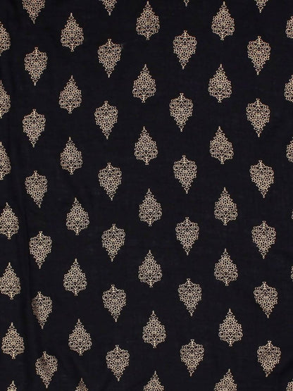 Yufta Women Black Solid Kurta with Palazzo & Dupatta