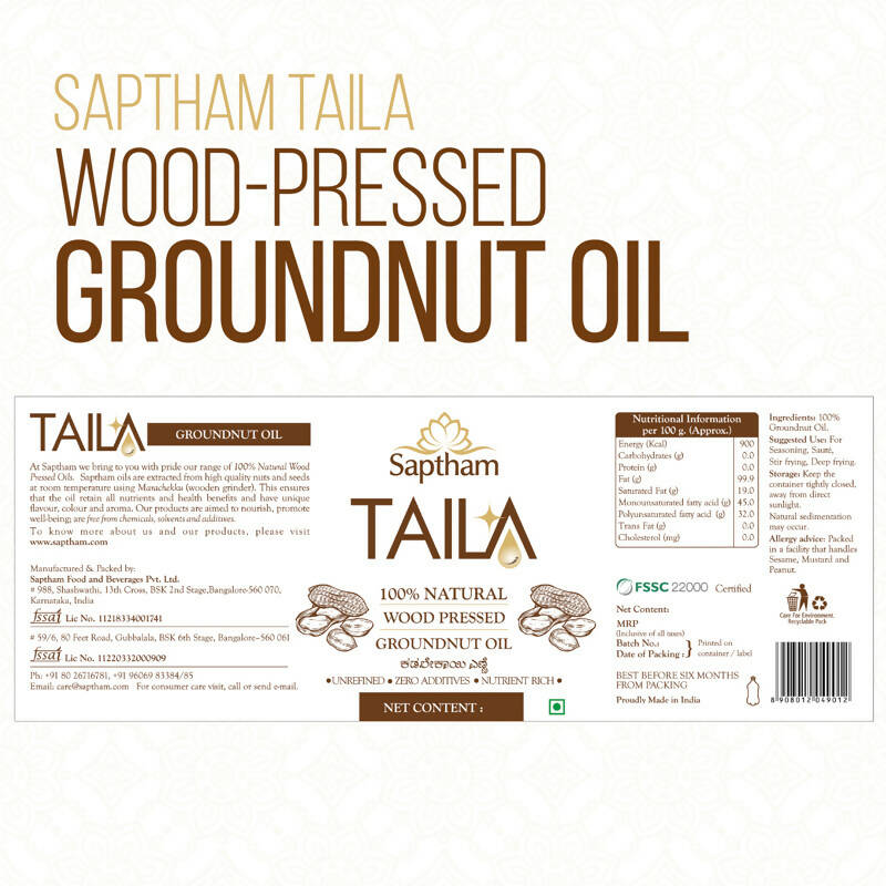 Saptham Taila Groundnut Oil - Distacart